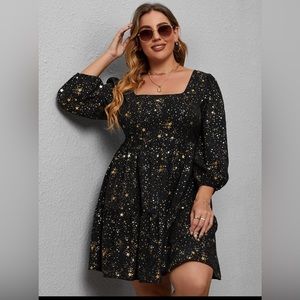 Gold star sparkle dress